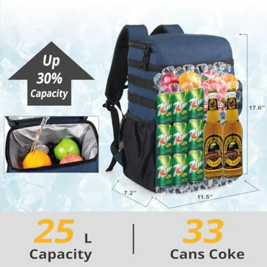 Tactical Backpack Cooler Insulated Leakproof For Beach Travel Camping