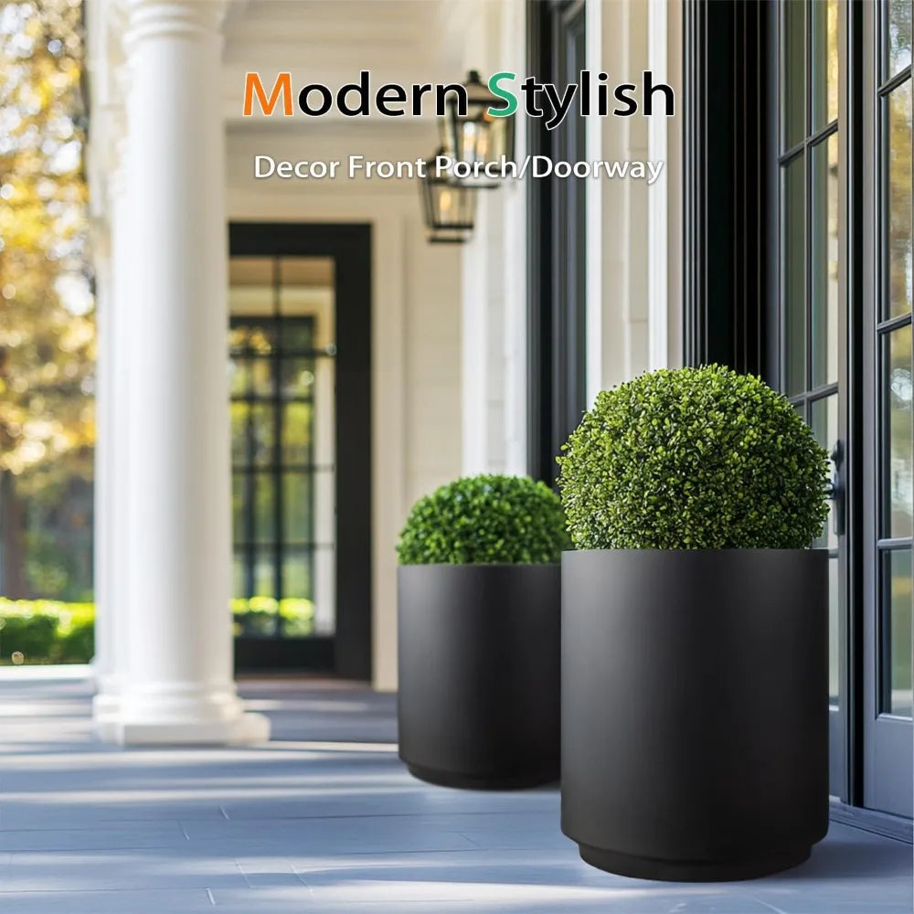 DAFIFY Concrete Planter Indoor Outdoor Pot For Trees And Flowers