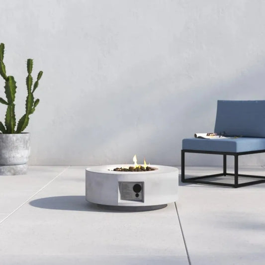 Fiber Reinforced Concrete Outdoor Fire Pit Table For Gas