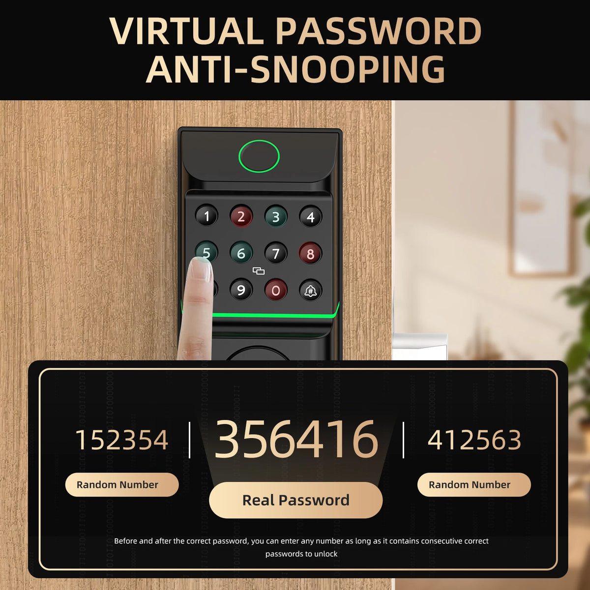 Viladepot Smart Lock Keyless Entry Door Lock Fingerprint Passcode APP Control Card Electronic Keypad Deadbolt Lock