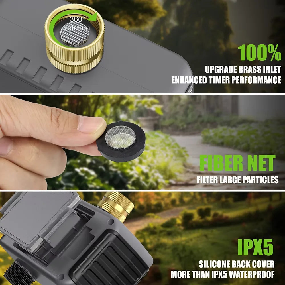 INSOMA Wifi Direct Automatic Water Timer Garden Irrigation Watering System Dual Hose Remote Control Sprinkler Programmer for Yard Lawn