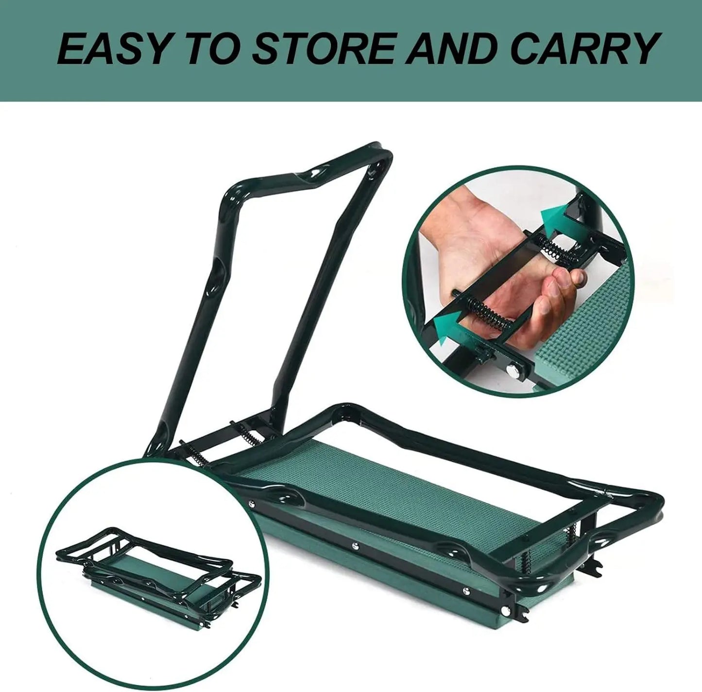 Garden Kneeler And Seat Upgraded Folding Bench Portable With Foam