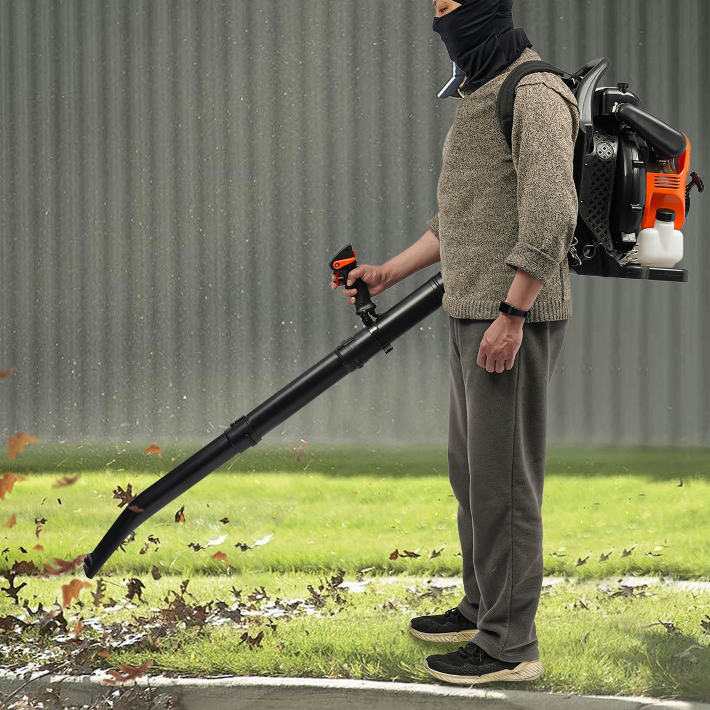 Bymaocar 75.6cc 4 Stroke Backpack Leaf Blower Gas Powered Diaphragm Carburetor