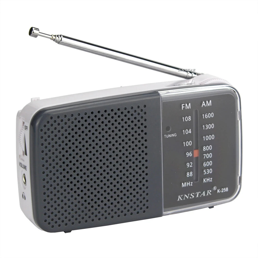 Portable AM FM Radio With Built In Speaker For Elderly Emergency Weather Alerts