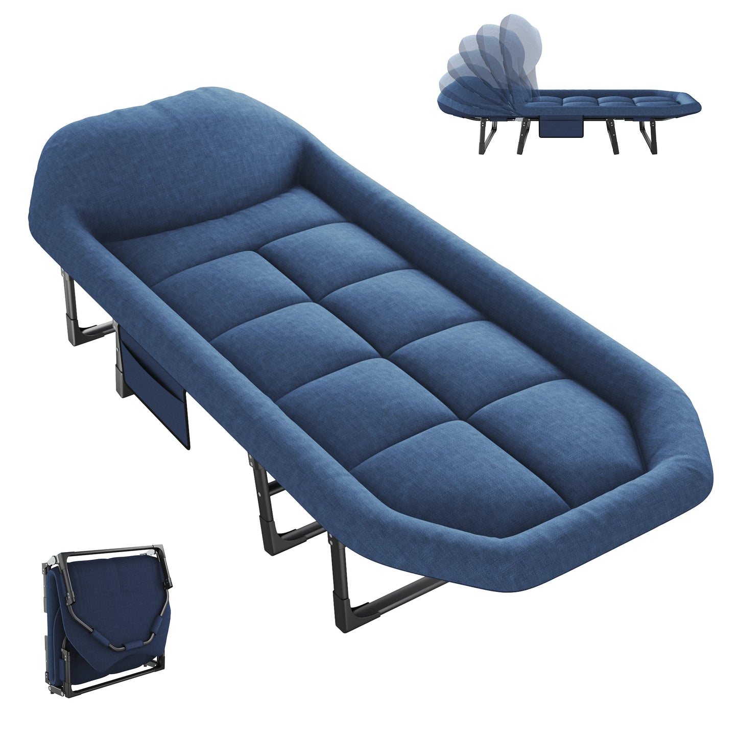 JHK Folding Camping Cot With Mattress 450lb Capacity
