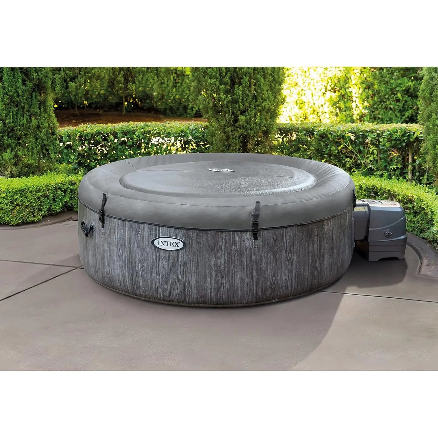 Deluxe 4 Person Outdoor Portable Inflatable Hot Tub Spa With Led Light