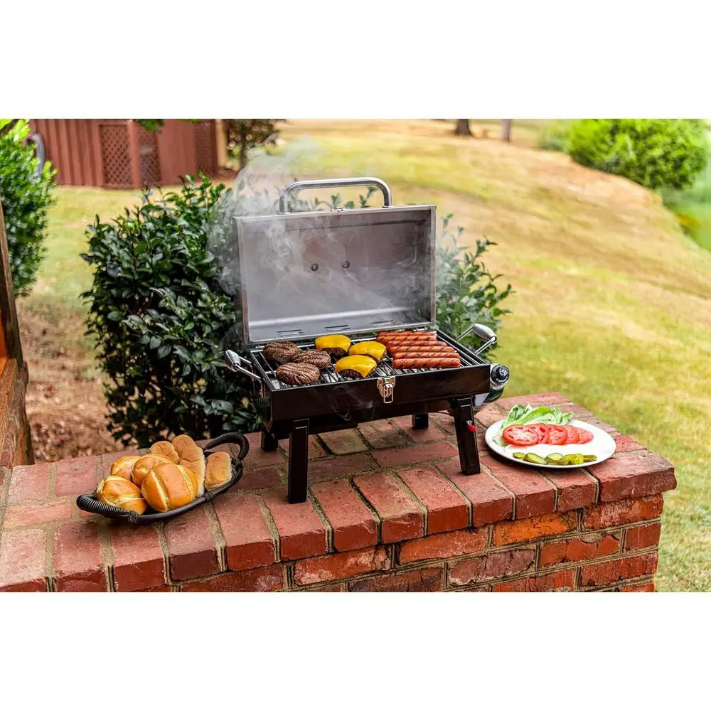 1-Burner Portable Gas Grill, Stainless Steel - 465640214
