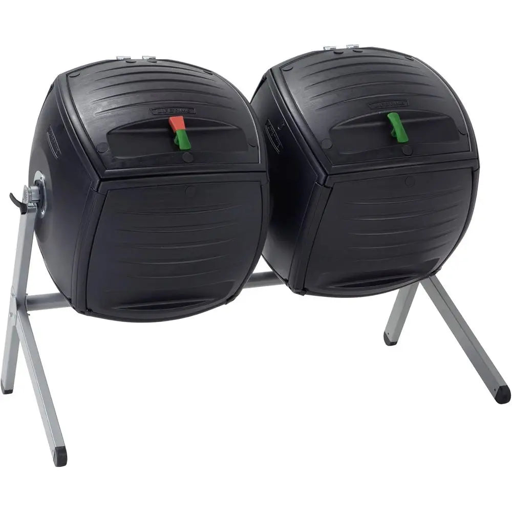 Ticify 60072 Dual Compost Tumbler For Home And Garden
