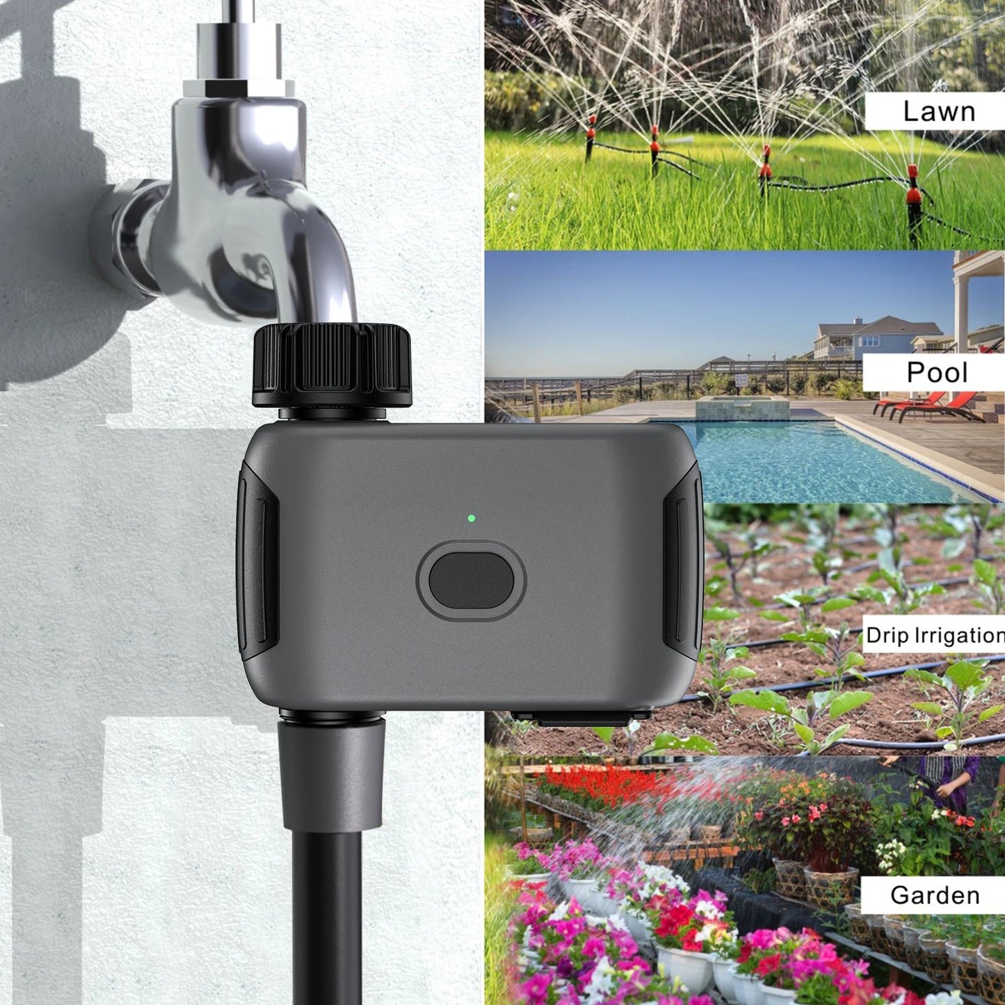 INSOMA Smart WiFi Garden Water Timer For Lawn Sprinkler