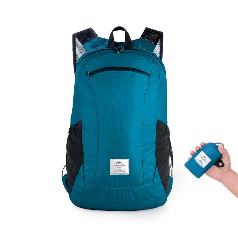 Naturehike Backpack 18L Black Ultralight Outdoor Waterproof Folding Backpack for Men Women‘s Bag Camping Hiking Shoulder Bag