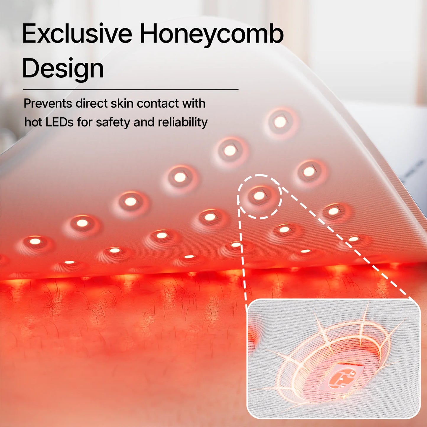 510k Certification 30’’ x 12’’ Large Red Light Therapy Pad for Body 660nm & 850nm Near Infrared Red Light Therapy Massage Mat