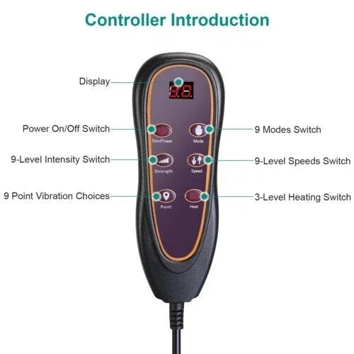 Electric Massage Mat Full Body Massager With Heating Kneading And Vibrating