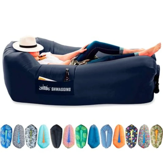 Inflatable Lounger Couch Portable No Pump Setup Ripstop Design