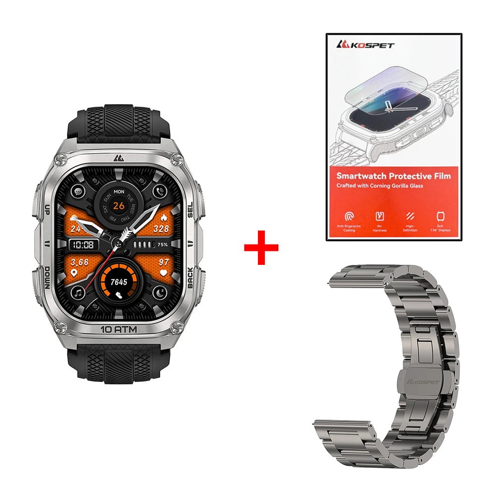 KOSPET Tank M4 Smartwatch Satellite GPS With Offline Maps 10ATM